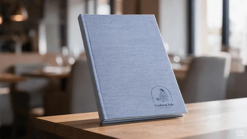 Blue A5 daily diary in a hard cover with personalised logo