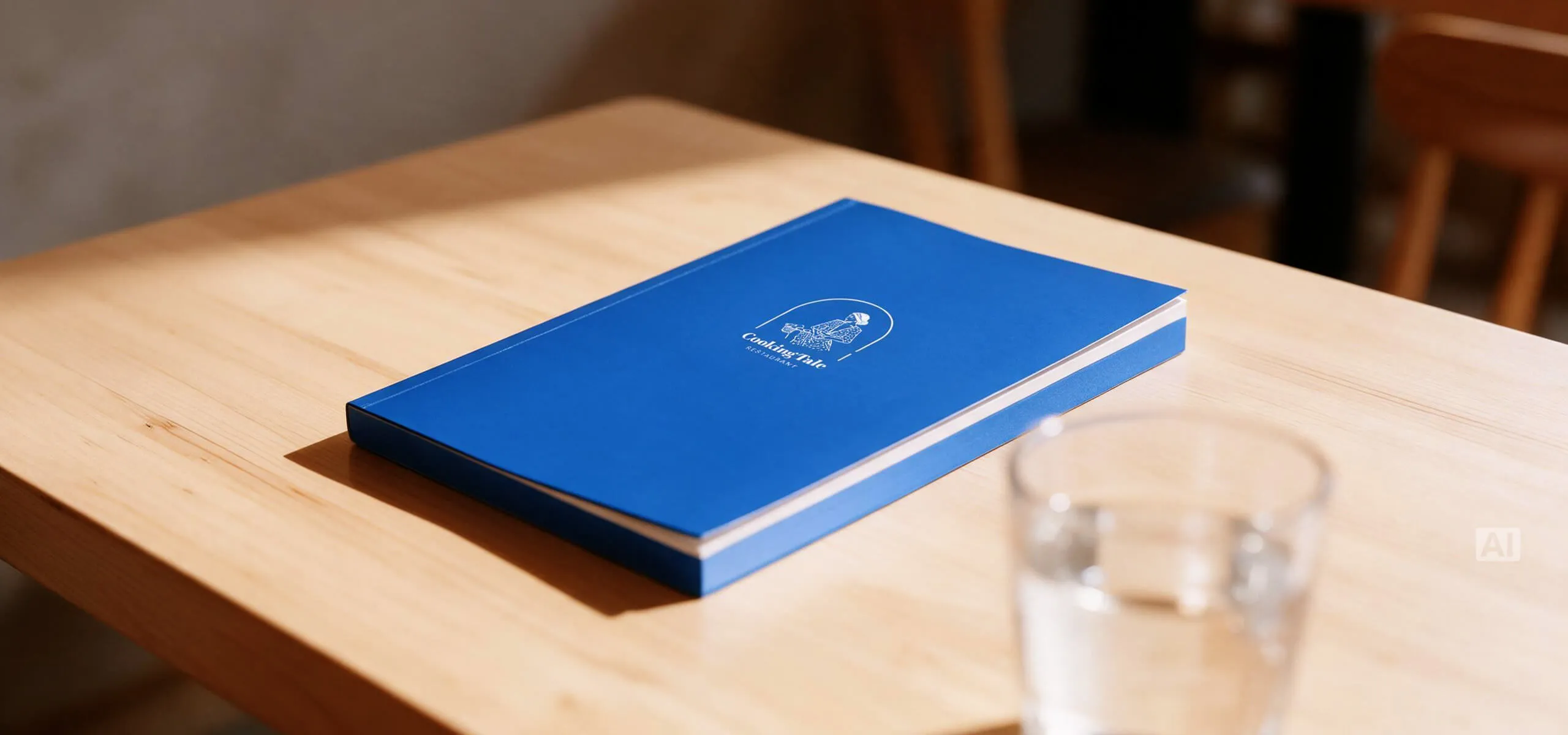 Blue A5 weekly diary in a soft cover with personalised logo