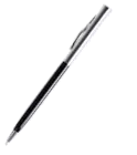 Metal ballpoint pen with black and silver barrel online printing