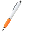 Plastic ballpoint pen with white barrel online printing