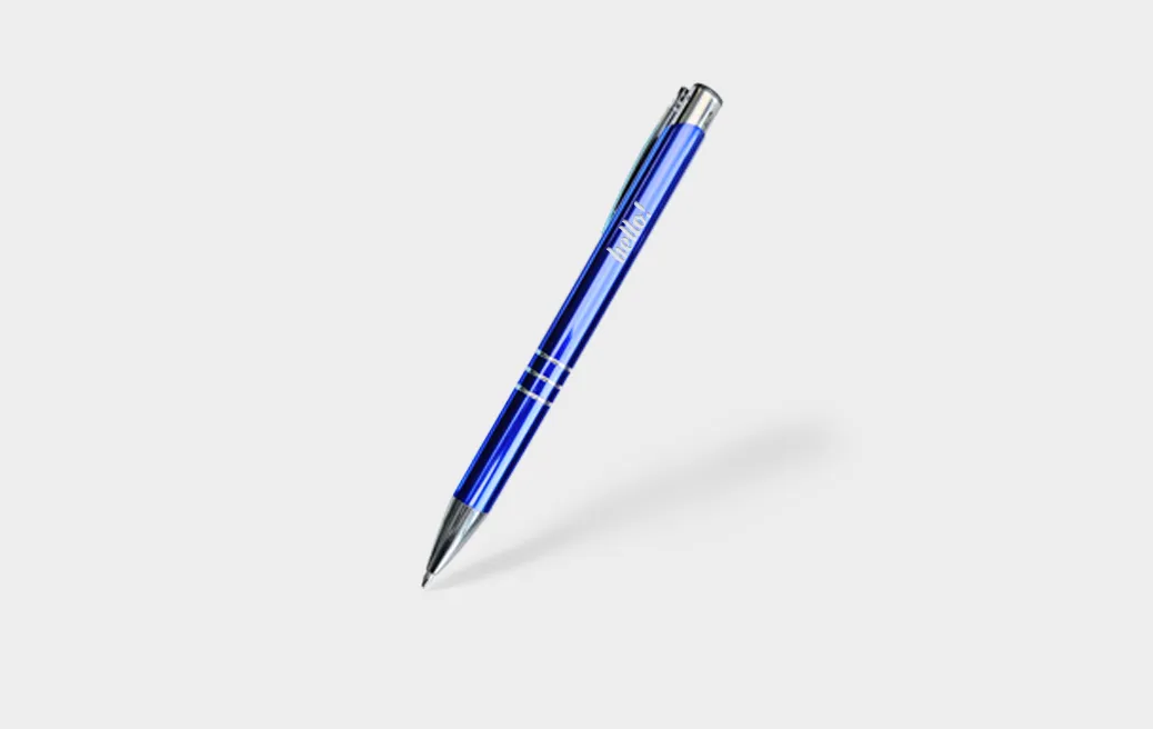 Metal ball pen with chrome components