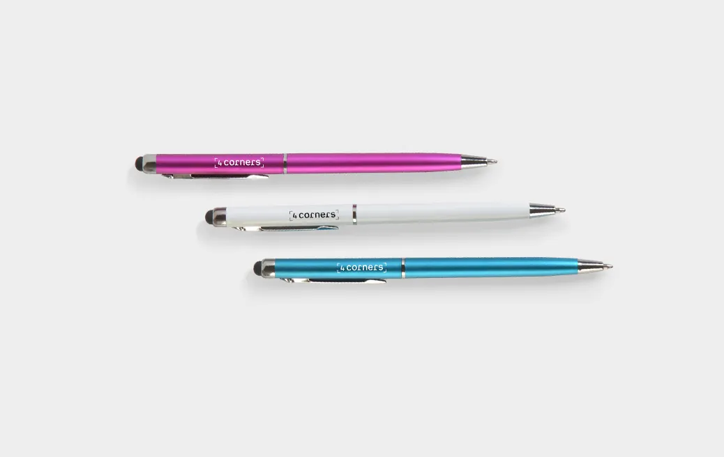 Plastic ball pen with touch pen