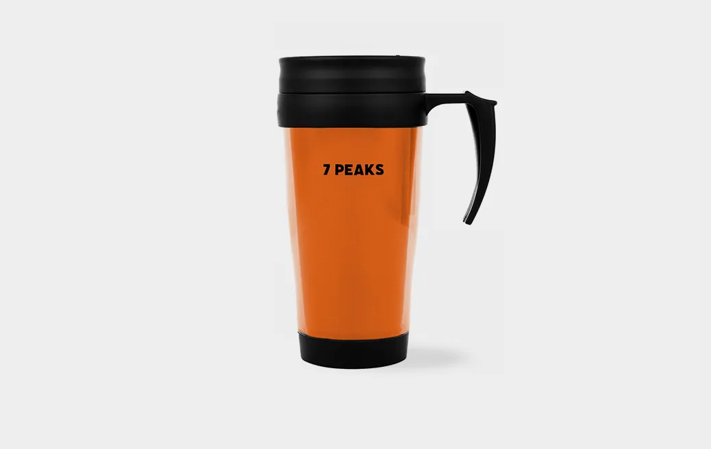 Plastic thermal mug with handle 400 ml
