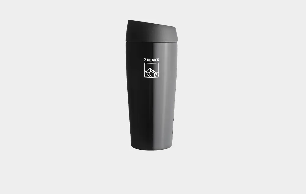 Steel thermal mug with button 400 ml