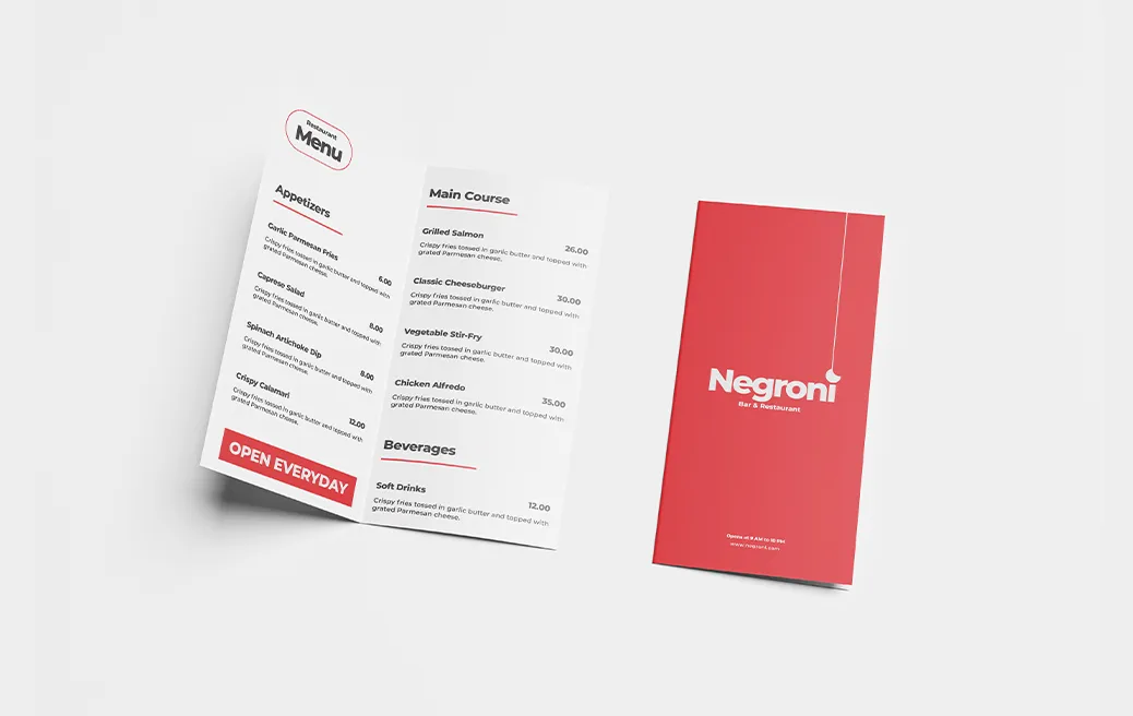 Folded menu