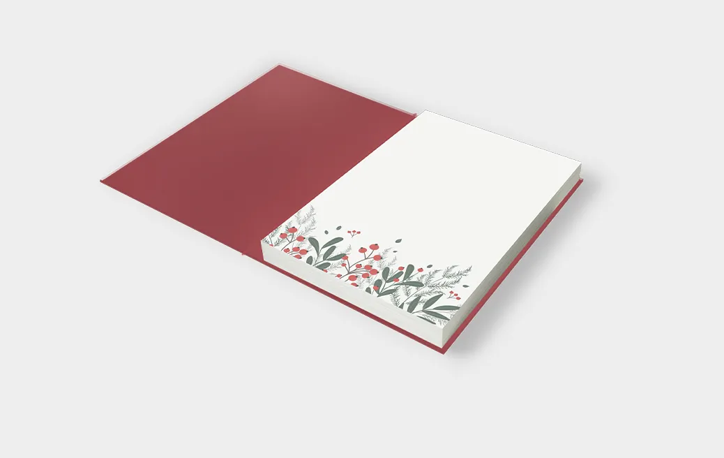 Self-adhesive notes in the cover