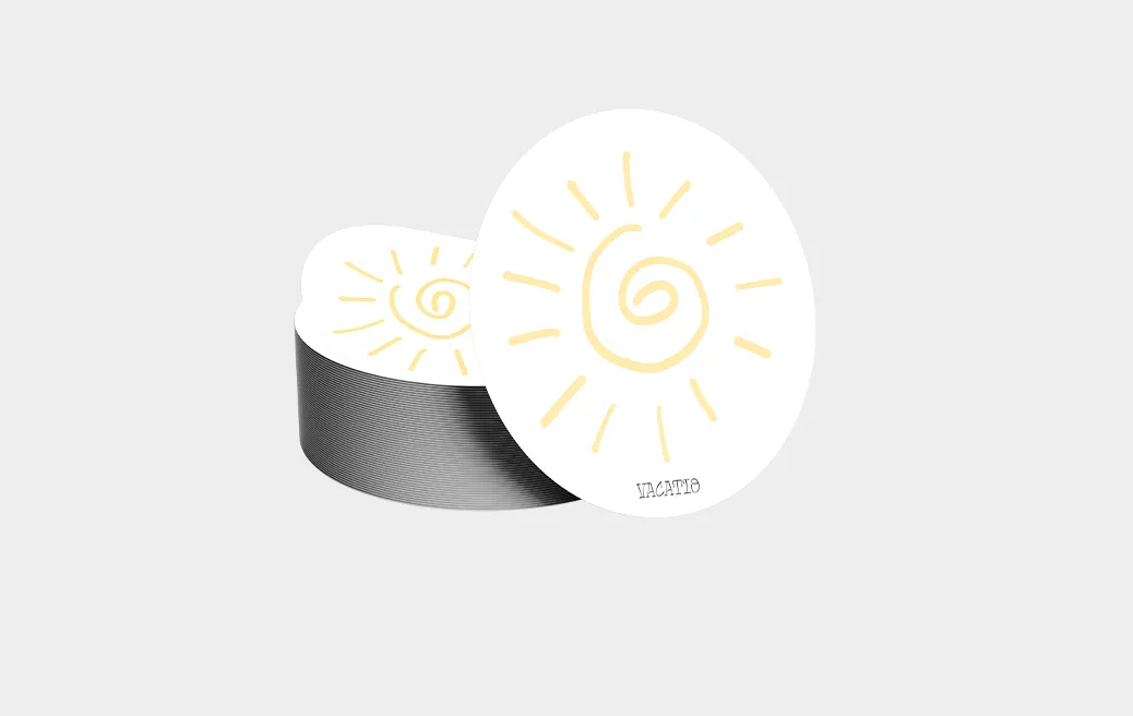 Self-adhesive die-cut notes without cover