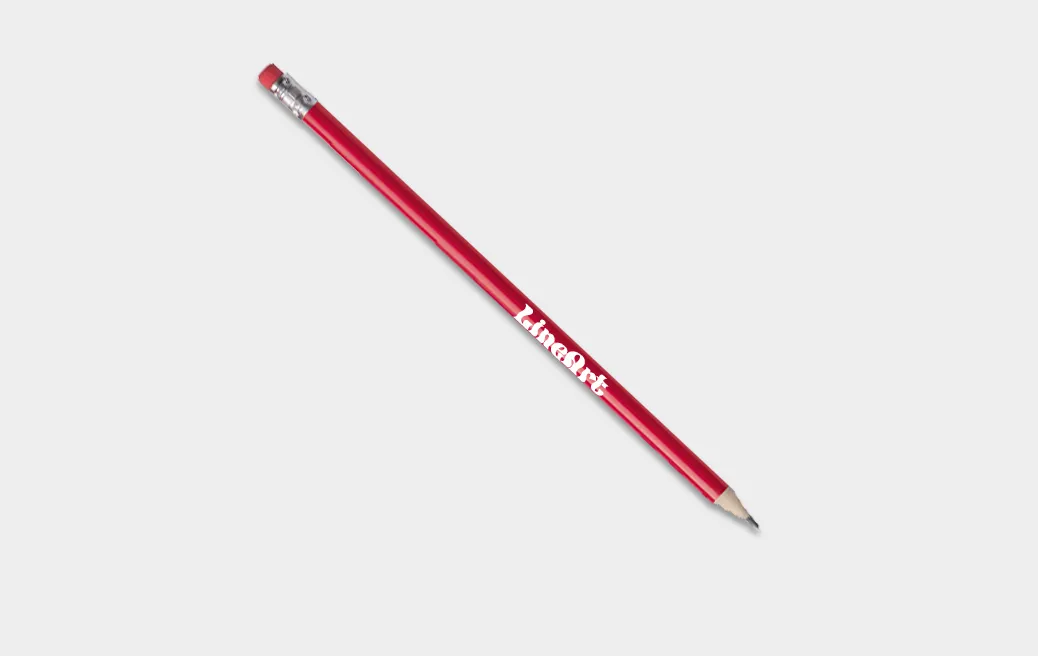 Wooden pencil with rubber