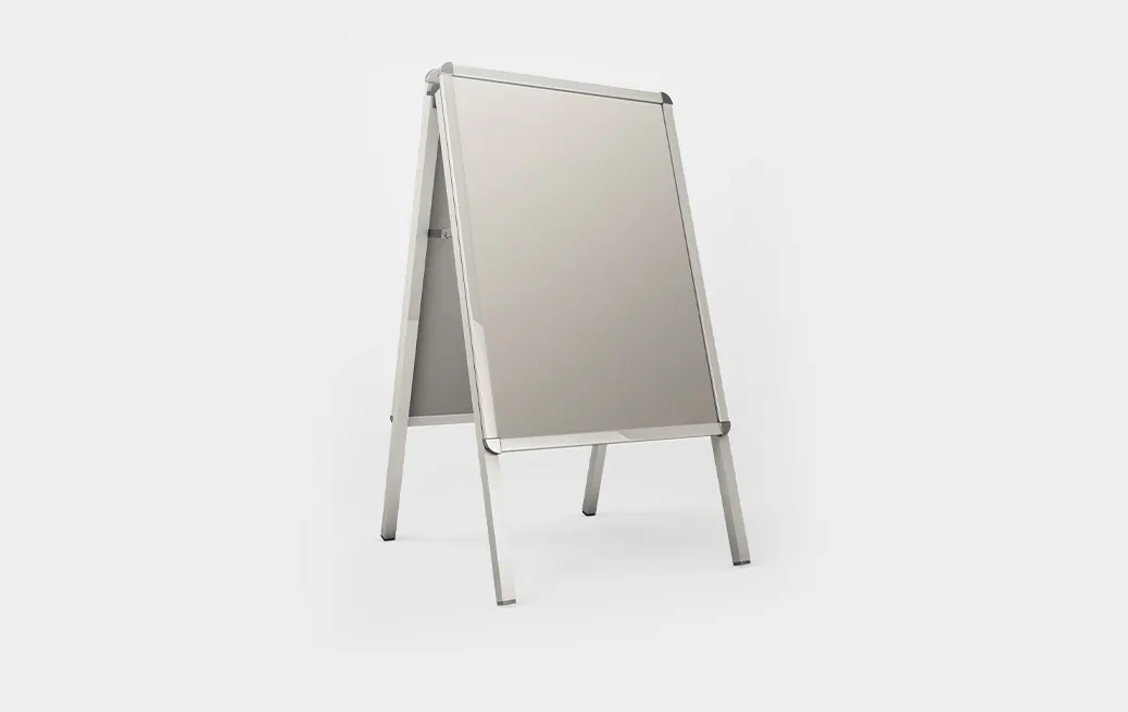 Double-sided aluminium profile A-board - without overprint
