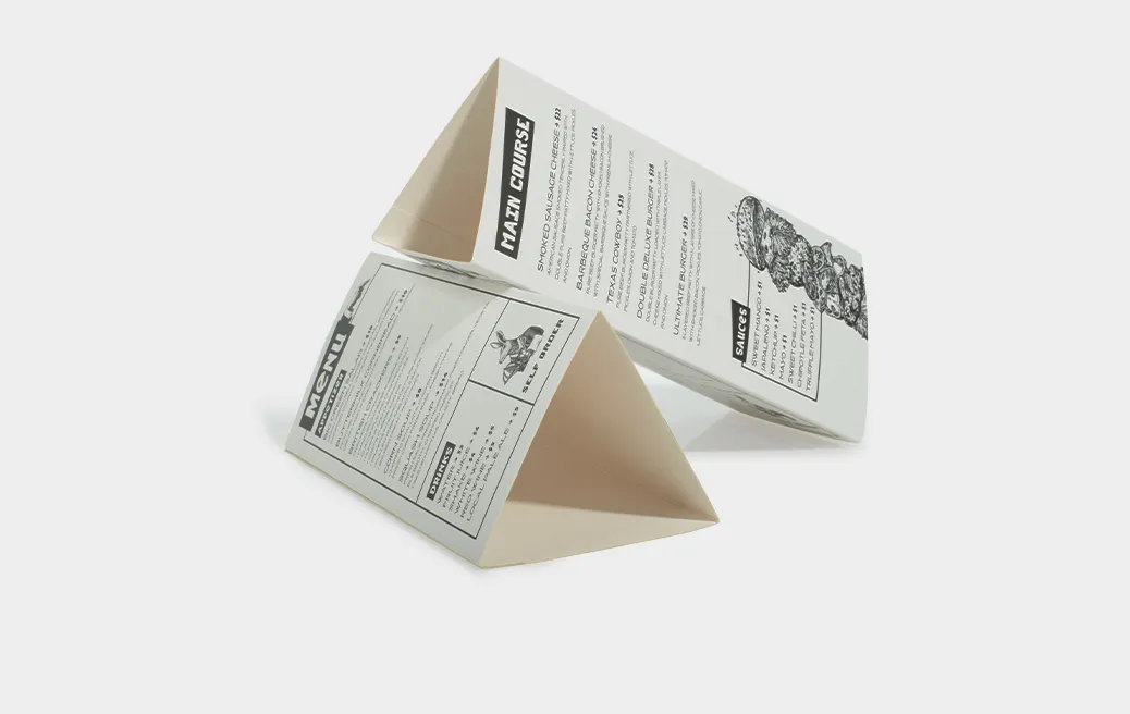 Triangle Table Menu - glued