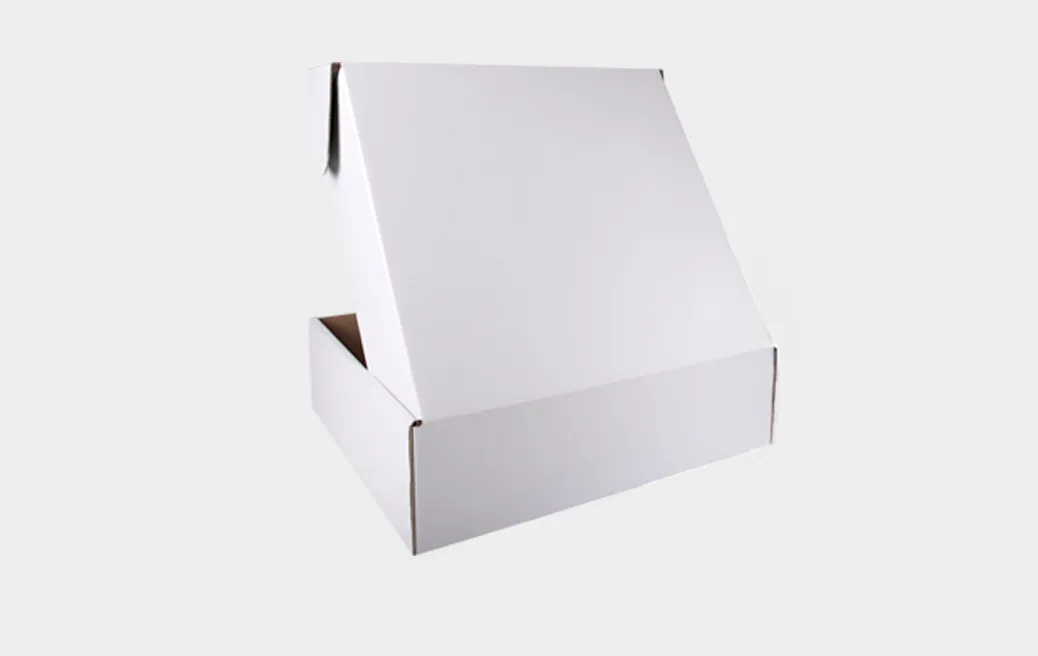 White shipping boxes without print