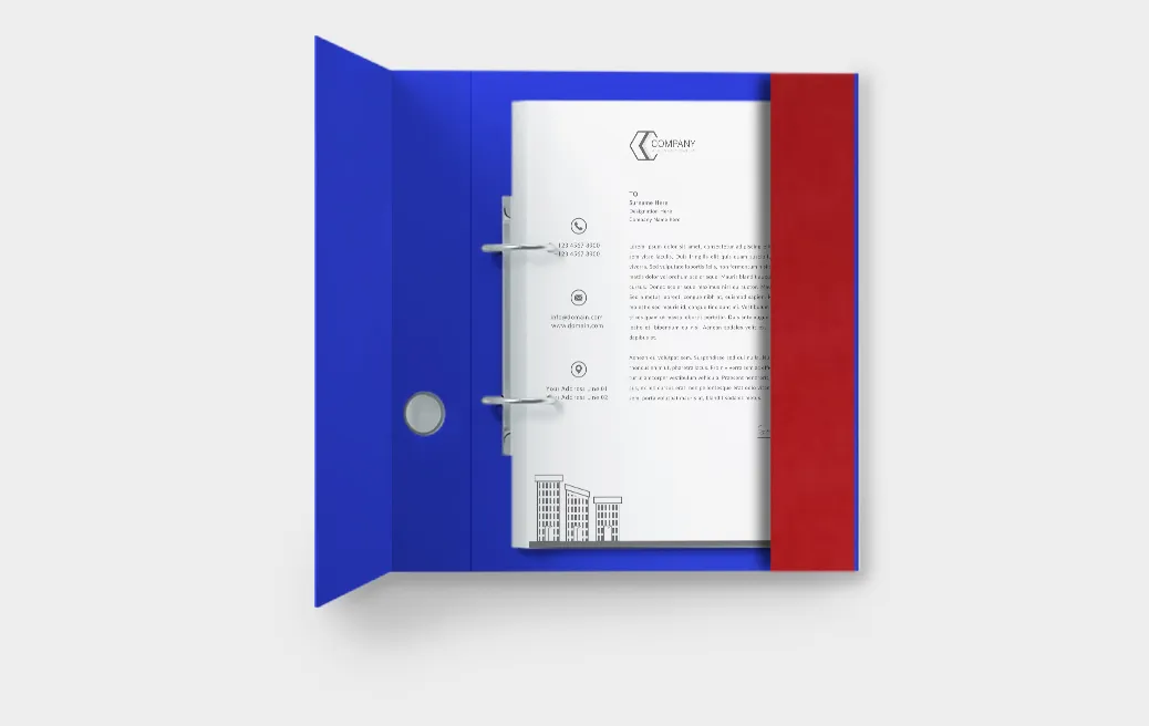 Binder with 2-ring mechanism and lock