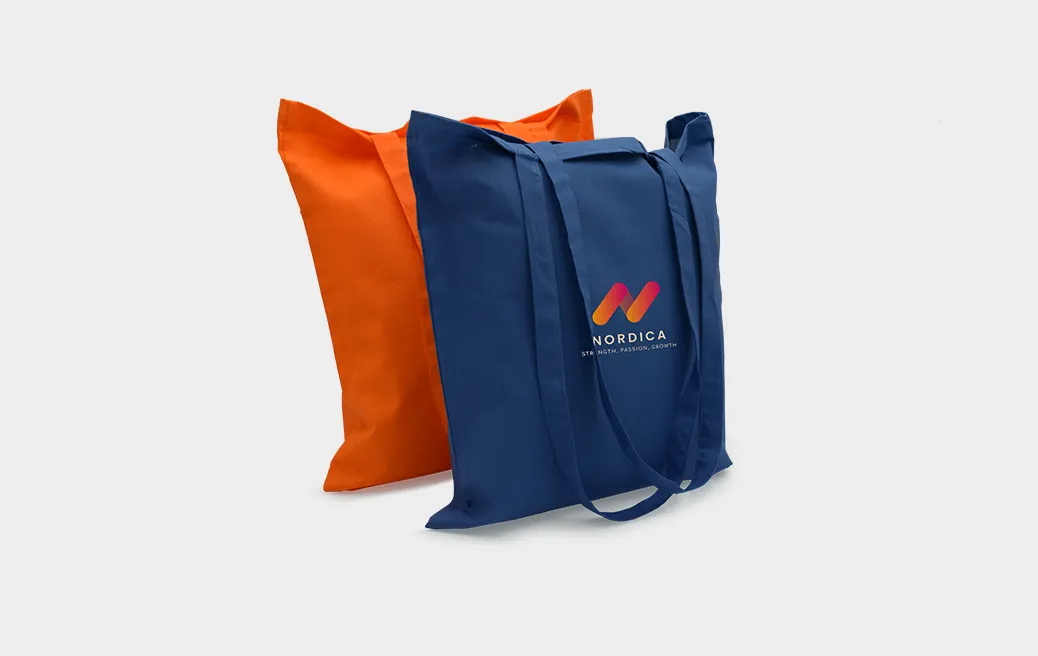 Coloured cotton bags