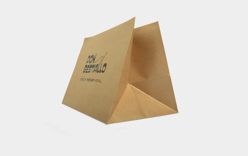 Kraft catering bags without handles