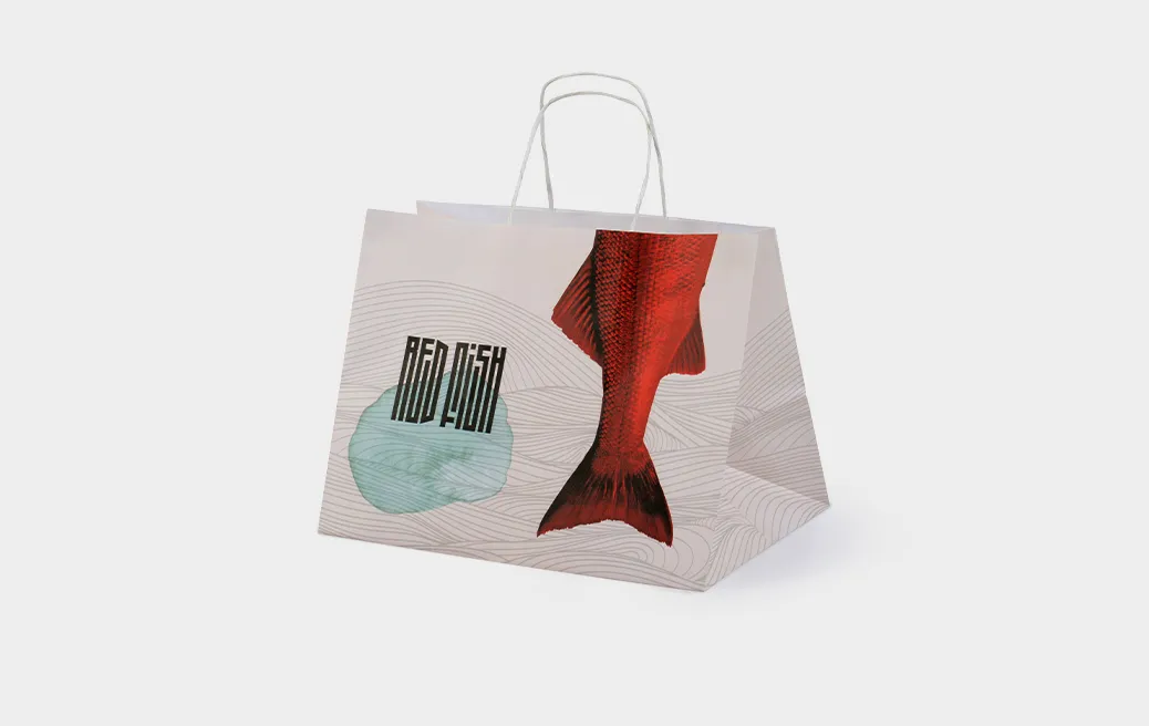 Kraft catering bags with handles