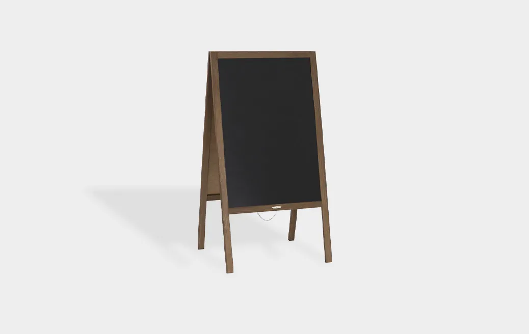 Wood A-board with chalkboard - without overprint